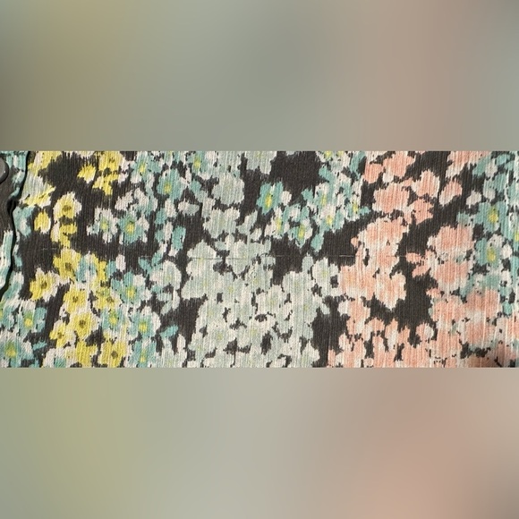 LOFT Midi Floral Long Sleeve Shirt Dress Petite Multicolor - Picture 15 of 15